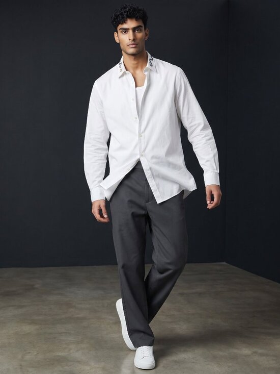 Gucci Other - Gucci Men’s White Embroidered Dress Shirt – Made in France – Size Medium
